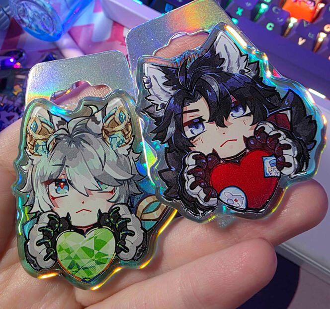 2in Rainbow Holo Acrylic Pins 2in Rainbow Holo Acrylic Pins